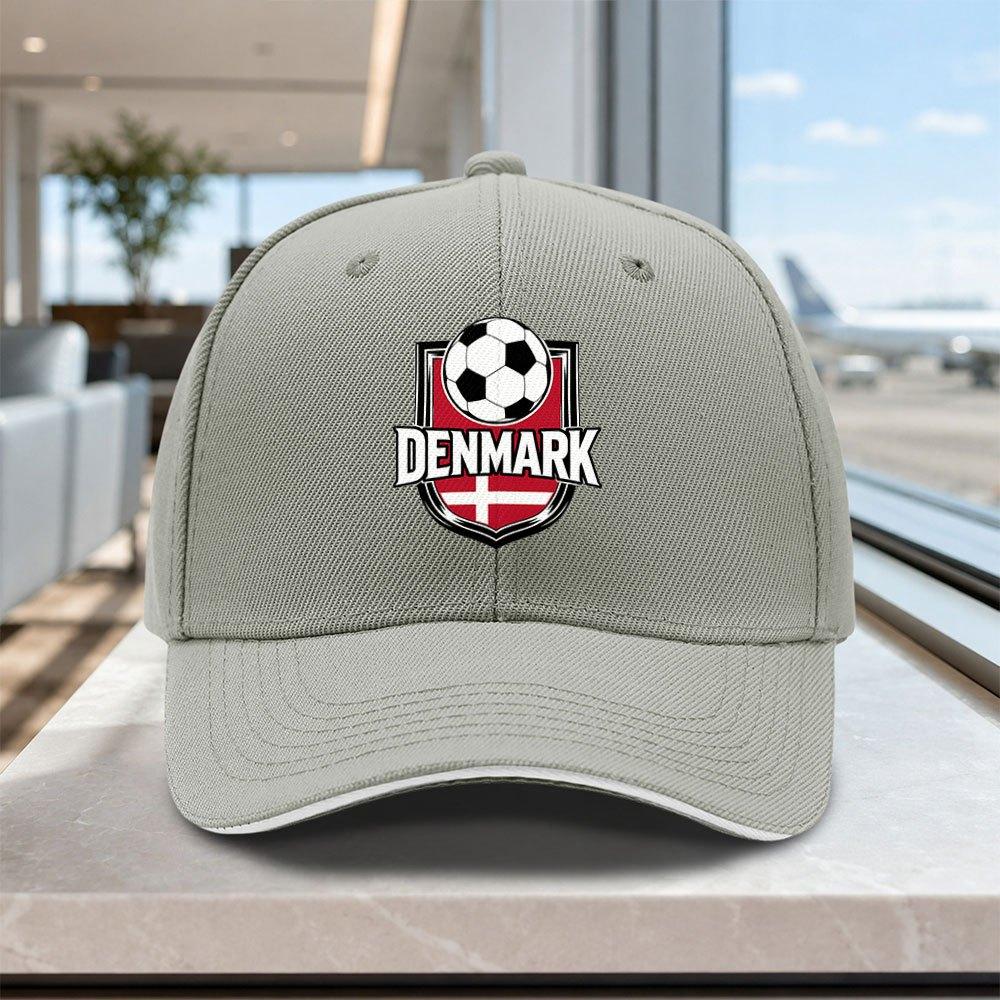 Adjustable Danish Football Team Logo Baseball Cap Lightweight Unisex Printed Hat for Outdoor Weddings Parties