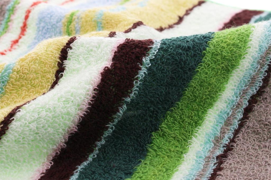 Imabari Towel Face 28 X Towel, Multi-Stripe, Kids, Green, Approx. 65cm, MM0802-0100-41