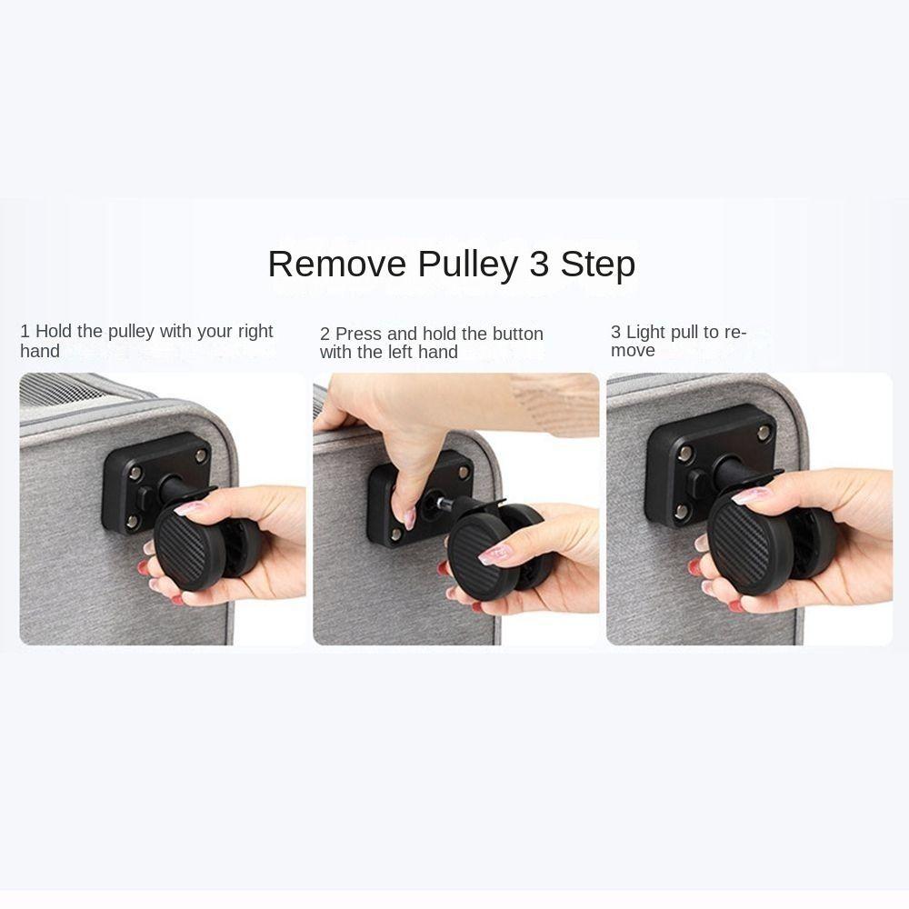 Сумка-тележка для домашних животных из ткани Оксфорд, двухслойная, бесшумная, 4-колесная, для собак и кошек, для улицы