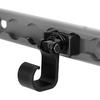 L Track Single Stud Fitting With Gear Hook L-Track Spring Loaded Adjustable Gear Hook, Pack Of 5, Black