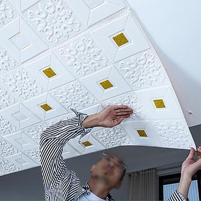 10 шт. 70x70 см. Большие потолочные обои 3D-кирпичные водонепроницаемые настенные наклейки из пенопласта. Самоклеящиеся настенные украшения.