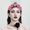 Halloween Decor Skull Head Headband Exaggerated Gothic Flower Hairband  Girls/Children