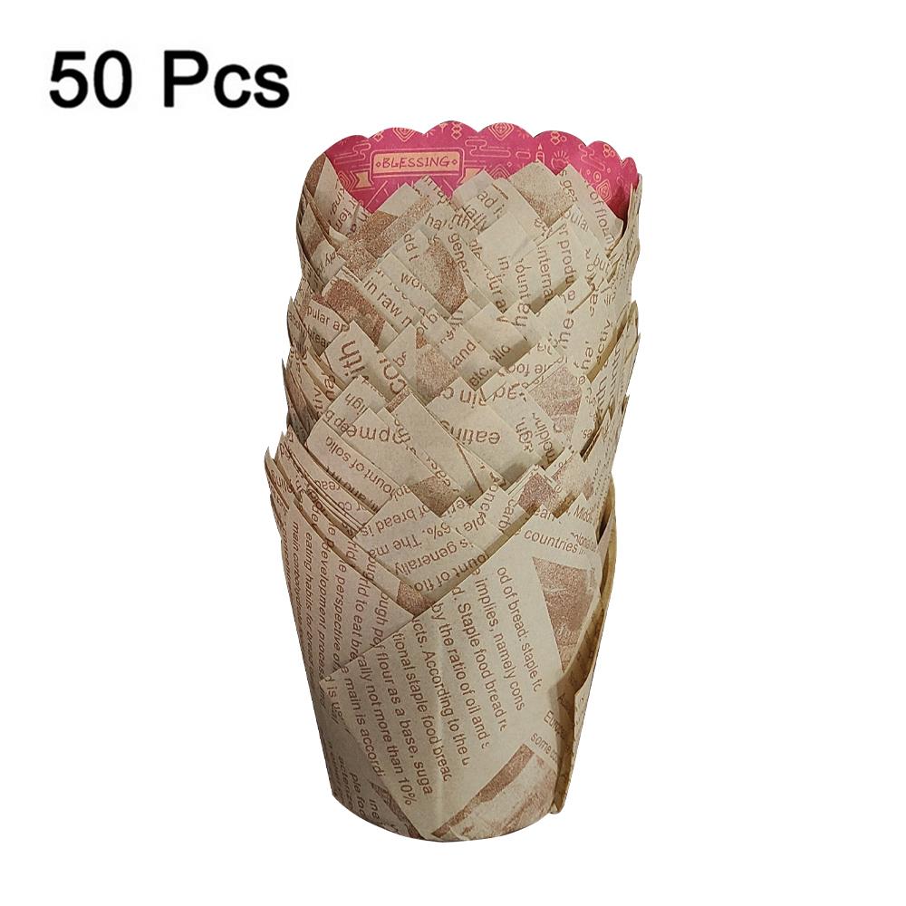 Бумажный формочек для кексов, формочек для выпечки, для свадебных вечеринок, кексов-тюльпанов, бумажных стаканчиков для кексов, маслостойких оберток для тортов