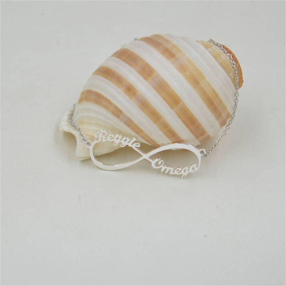 Customized 2 Name Infinity Necklace For Women Men Stainless Steel Gold Pendant Children 'S Birthday Gift Anniversary Jewelry Gift