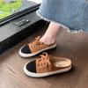 Fashion Casual Flat Shoes Summer New 2025 Round Head Women Shoes Stitching Soft Sole Non-slip Slippers Strap Fisherman Slippers