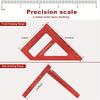 3D Многоугольная измерительная линейка, 45/90 градусов Алюминиевый сплав Деревообрабатывающий квадратный транспортир, Угловая треугольная линейка Высокая точность La