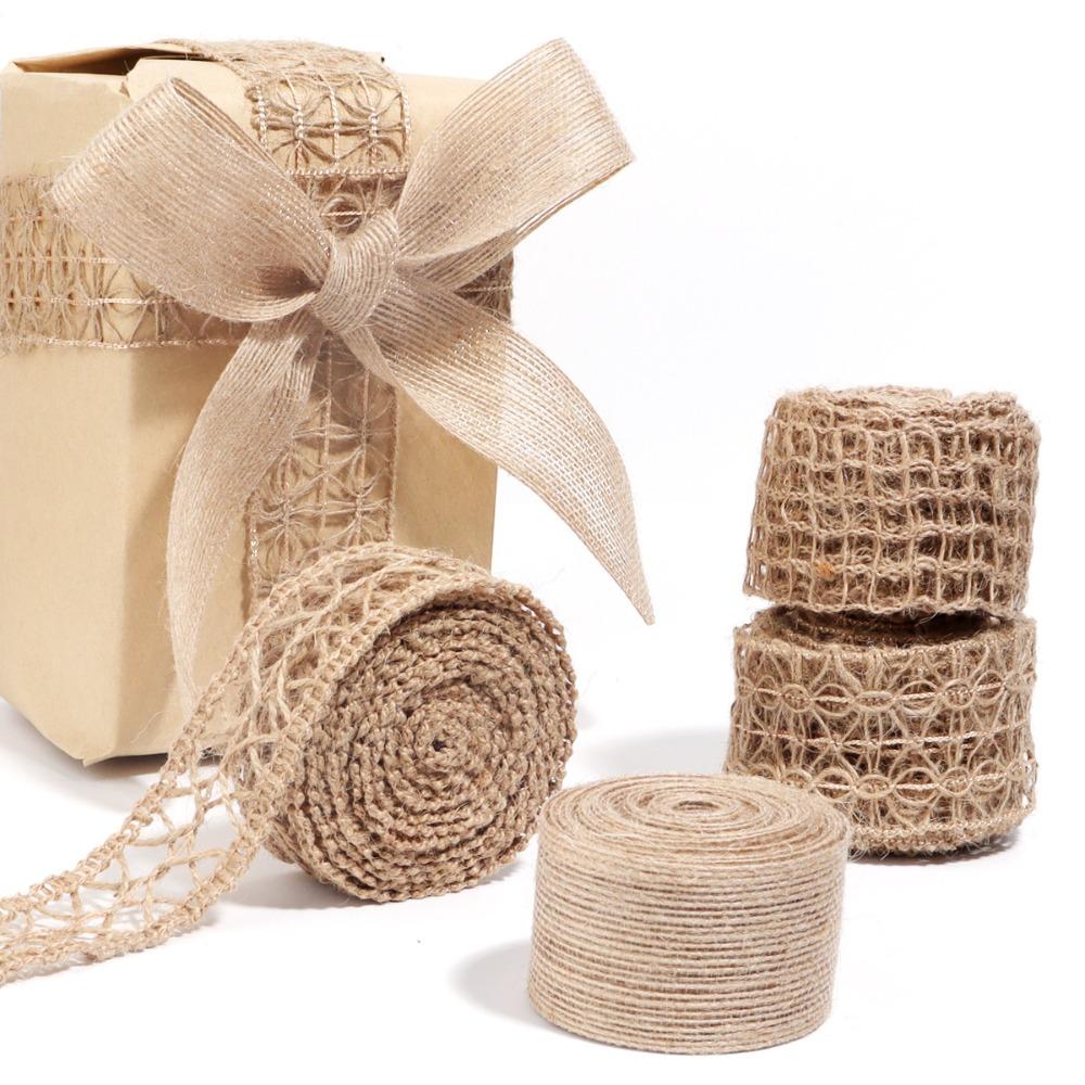 4 рулона DIY мешковина лента сетка винтажная лента декор подарочная упаковка кружево