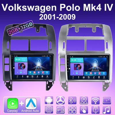 2 DIN Android Carplay автомобильное радио для Volkswagen Polo Mk4 IV 2001-2009 мультимедийный проигрыватель головное устройство стерео GPS навигация BT WIFI 2+32 ГБ