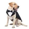 Black/Stripes Dog Tuxedo Costume Two Pieces Large Dog Costume Set Dog Wedding Costume  Party Event