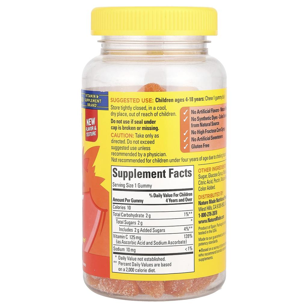 Kids First®, Vitamin C Gummies, Tangerine, 125Mg, 110 Gummies