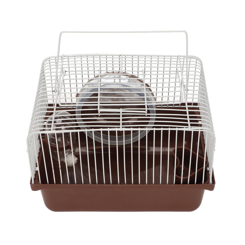 Hamster Cage Breathable Portable Small Animal House with Water Bottle Bowl Running Wheel for Guinea