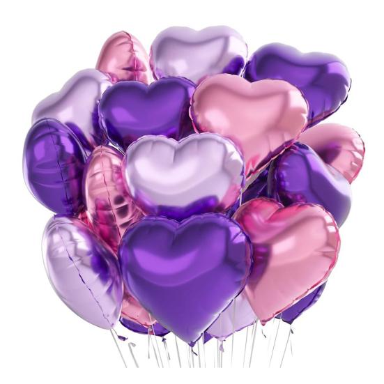 Воздушные шары Yousheng Love Balloons в форме сердца из алюминиевой фольги, многоразовые воздушные шары в форме сердца для Дня святого Валентина, свадьбы, помолвки, вечеринки, декора
