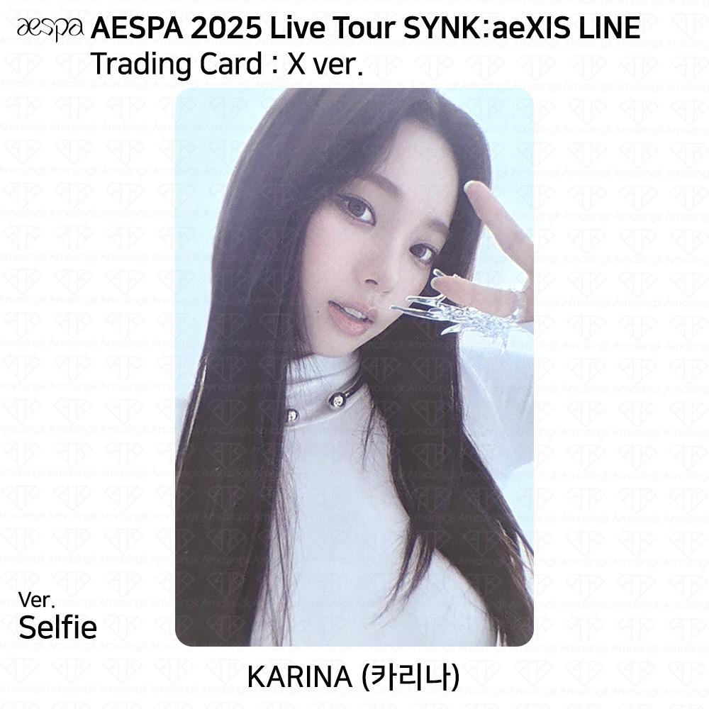 aespa 2025 Живой тур SYNK:aeXIS LINE Официальный MD Торговая карточка KARINA WINTER KPOP