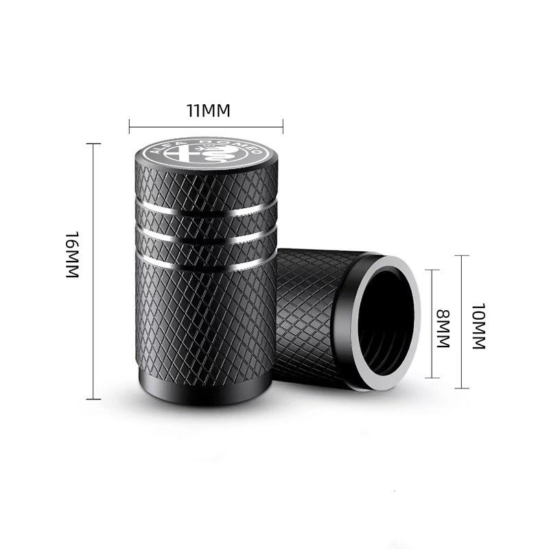 TWXBP1 Car Tire Valve Stems Cap Aluminum Tire Wheel Stem Air Valve Cap For Alfa Romeo giulietta 159 mito giulia stelvio 147 Accessories