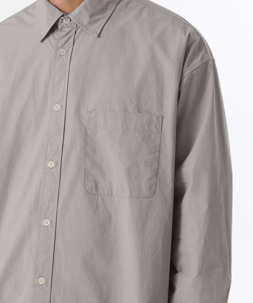 MUSINSA STANDARD Oversized Washed Poplin Shirt [Light Warm Grey]