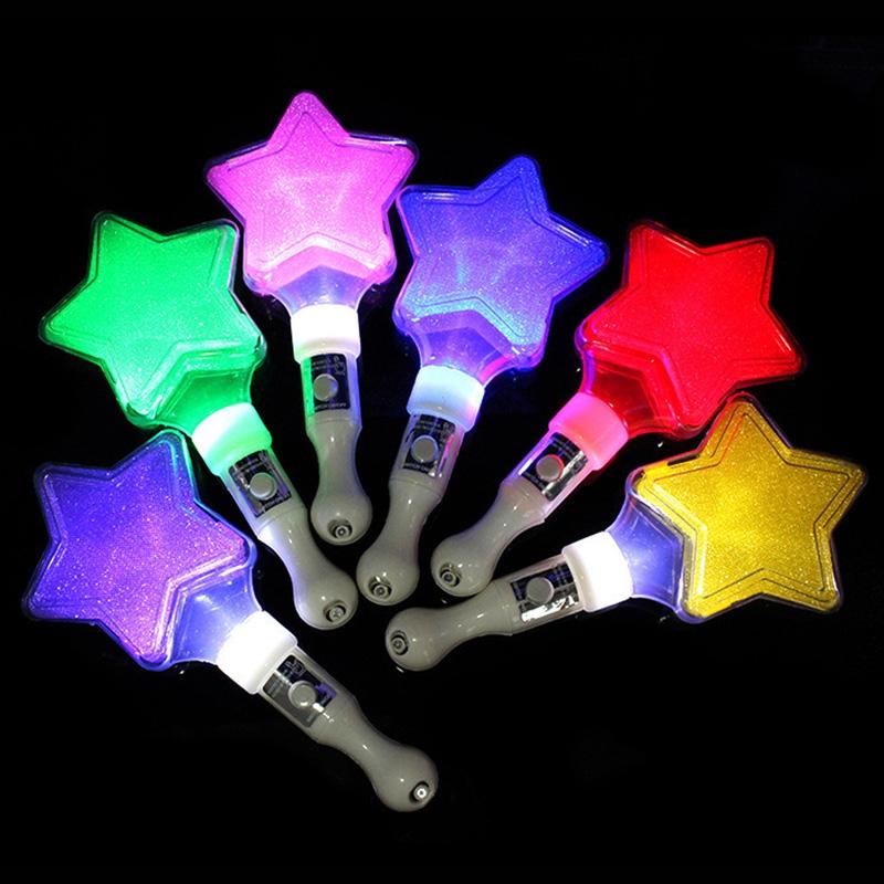 Kpop Concert Support Sticks Heart Star Shaped Lightstick Luminous Idol Support Rods Flash Sticks Birthday Wedding Party Supplies