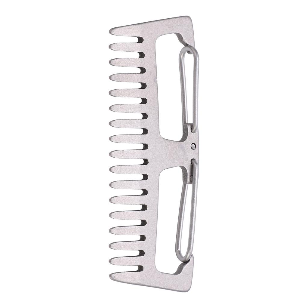 Расческа из титанового сплава для активного отдыха EDC портативная антистатическая легкая расческа с пряжкой для кемпинга