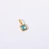 Stainless Steel Square Stone Pendant Colored Zirconia Designer Pendant Necklaces  Jewelry Gift