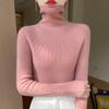 Women's High-Neck Slim-Fit Knit Sweater - 2024 Autumn/Winter Korean Style