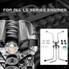 AN4 LS Stainless Coolant Crossover Steam Vent Kit Compatible with for LS1, LS2, LS3, LS6, LS7, LS9, LSX Engines