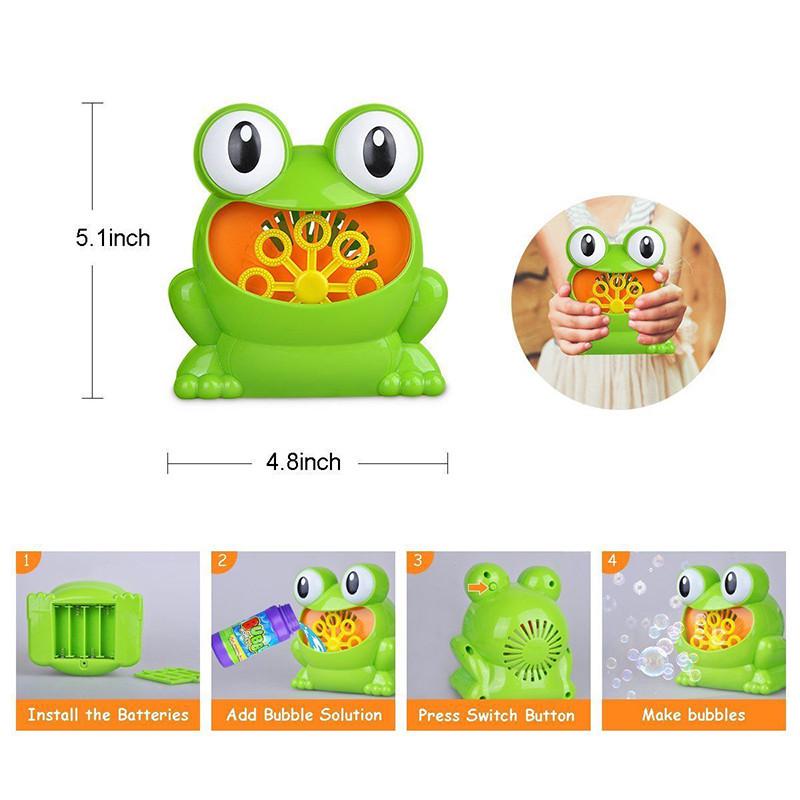 Лягушка Автоматическая машина для выдувания пузырей Производитель вечеринок Летняя уличная игрушка для детей