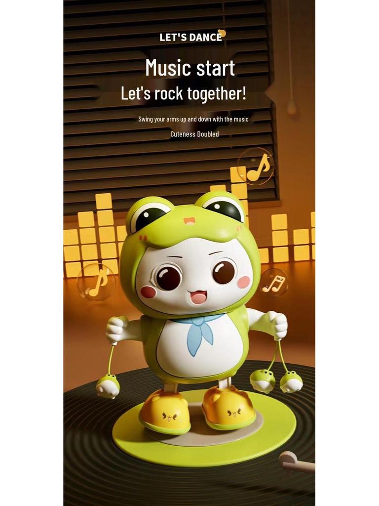 Танцующая лягушка-робот игрушка со светом и музыкой - развивающий подарок для детей
