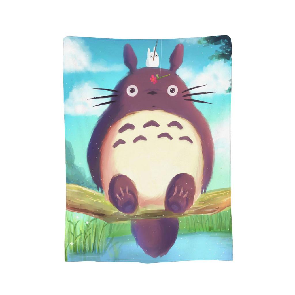 Anime Tonari No Totoro blanket Cover Fleece T-Totoros Cute Warm Throw blanket for Home Couch Bedroom Quilt