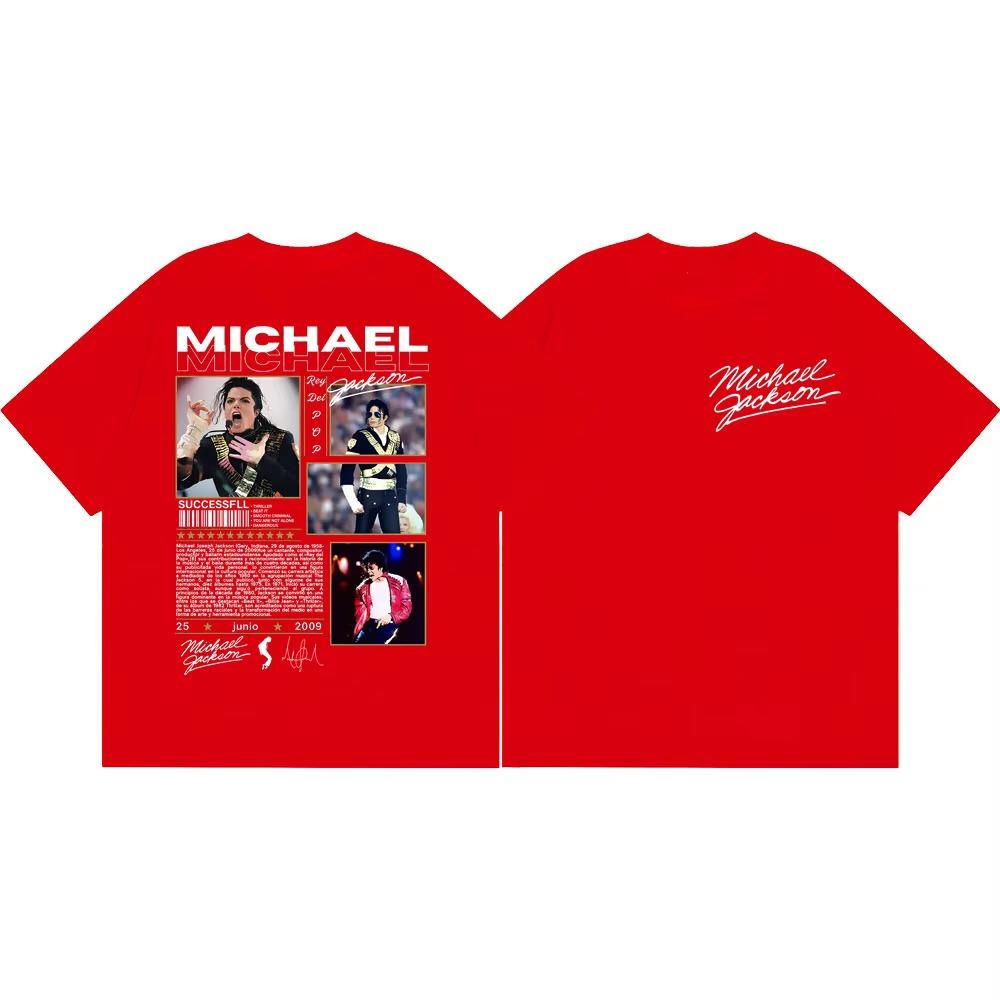 s Classics Michael Jackson Merch Tshirts Fashion Rock Vintage Short Sleeve Tshirt Unisex Women Casual Loose T Shirt Streetwear