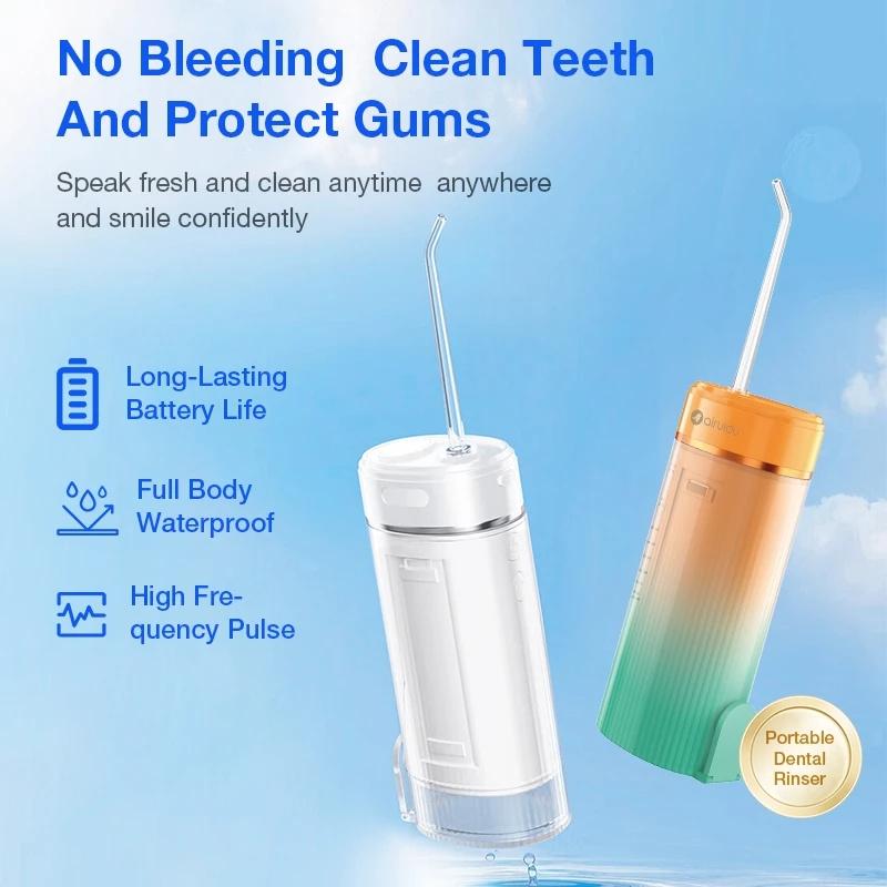Water Flosser Cordless For Teeth With 4 Types Of Nozzles Mini Portable Oral Irrigator Teeth Cleaner Pick