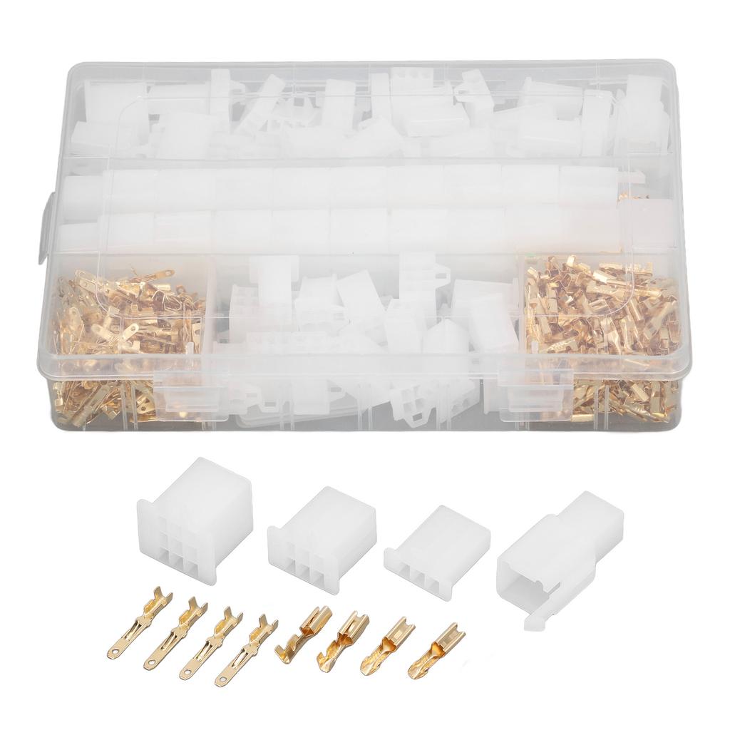 Набор 580 шт. Клеммный соединитель Медный штекерный гнездовой обжимной соединитель Пластиковый блок для проводки