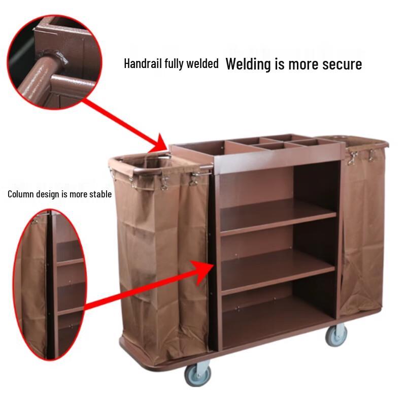 Yingbai Industrial Style Double-Sided Hotel Service Cart