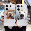 Мягкий силиконовый прозрачный чехол для Xiaomi Redmi 13C Note 13 Pro Samsung A55 A54 A34 S24 iPhone 14 15 забавный собачий узорчатый защитный противоударный чехол для камеры