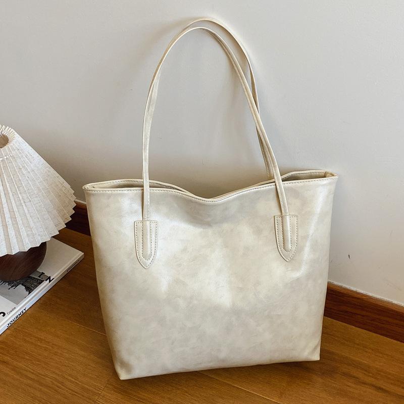 Большая вместительная сумка, модная женская сумка-тоут, универсальная сумка через плечо в стиле ретро