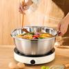 2pcs Stainless Steel Colander Set - Vegetable Fruit Pasta Strainer, Large Heavy Duty Filter Bowl