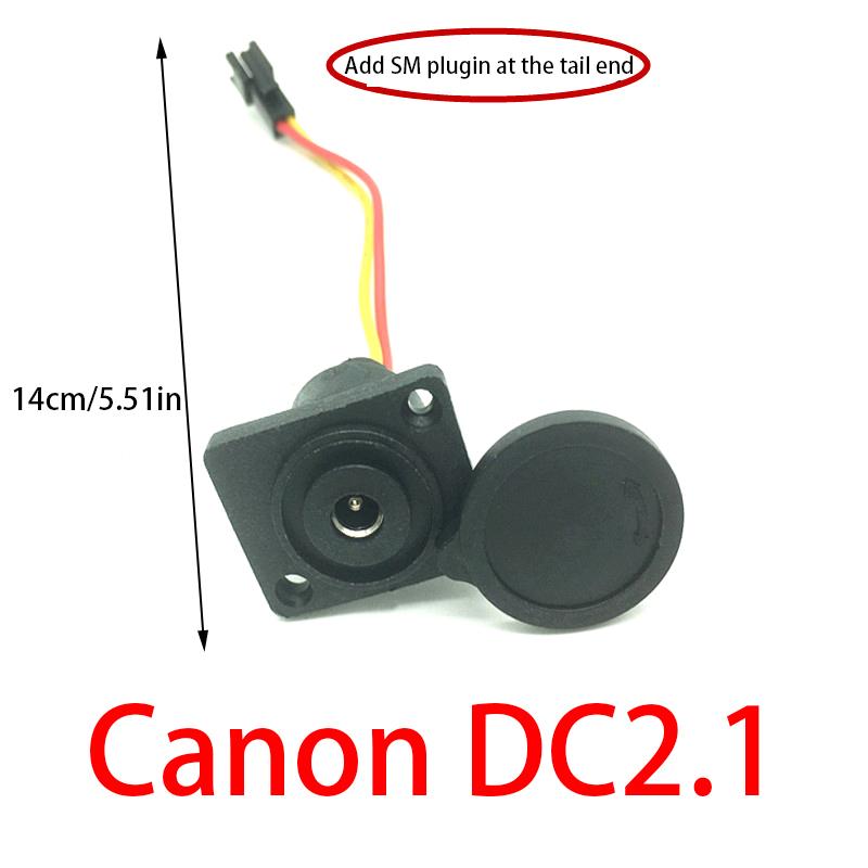 Electric Bicycle Charging Head Lithium Battery Output Line Round Male And Female Base Dc2.1 / 2.5 Charger Plug Socket