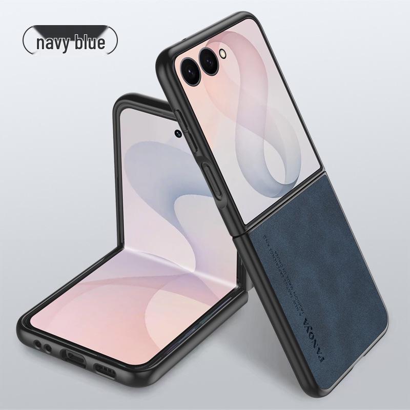 Роскошный матовый кожаный чехол для Samsung Z Flip7/Flip6/Flip5