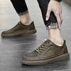 Fashion Men Sneakers Lace Up Oxfords High Quality Trend Outdoor Comfortable Shoes Genuine Leather Men's Casual Perforated Shoes