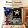 Emblem Usa Fire Police Military Cushion Cover Natural Linen Organic Fabric DoubleSided Printing Sofa Home Decor Pillow Case