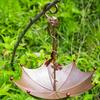 Bird Feeders for Outdoors Hangable Hummingbird Food Tray Anti-Spill Decorative Umbrella-Shaped Bird Feeding Tray for Garden
