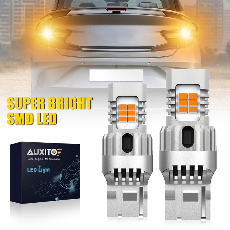 2Pcs Canbus T20 WY21W LED W21W 7440 Amber Car Turn Signal Light Lamp No Hyperflash No Error Auto Indicator Lights 12V