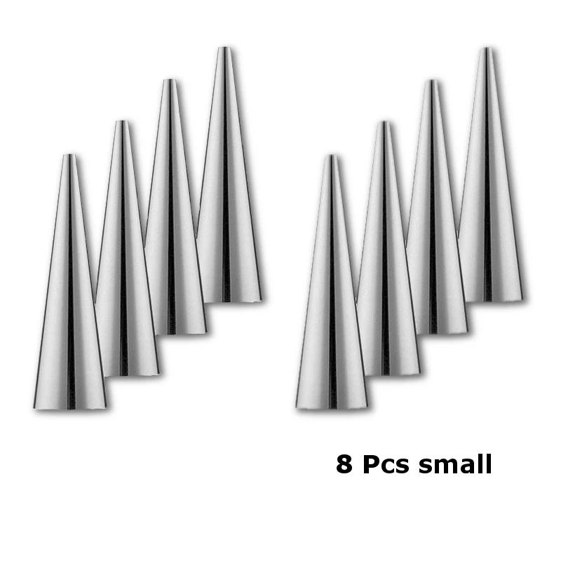 8 шт. Коническая трубка Конус Рожок для выпечки Рожок для крема Форма из нержавеющей стали Формы для кремовых рожков Форма для выпечки Дания Большая спиральная форма Инструмент