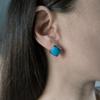 Silver Earrings with Turquoise (60002227)