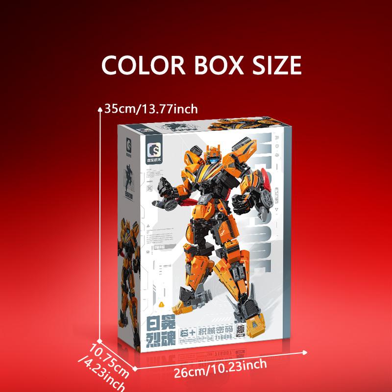 Нетоксичный конструктор Sembo Block 672 детали Серия Робо-костюмы Модель-трансформер Автомобиль Строительные блоки Кирпичики Игрушки для детей Рождественские подарки