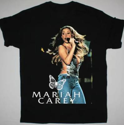 Коллекция Mariah Carey Певица Футболка Хлопок Все Размеры Черный Унисекс S-5XL