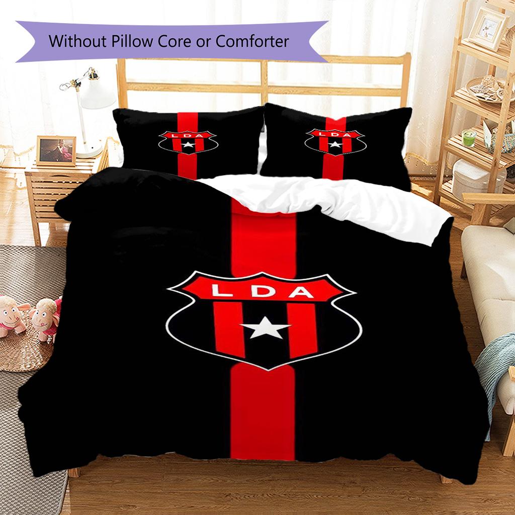 Alajuelense Pattern Bedding Set Quilt Cover Pillowcase Home Decor Gift (1 * duvet cover + 2 * pillowcase, without core)
