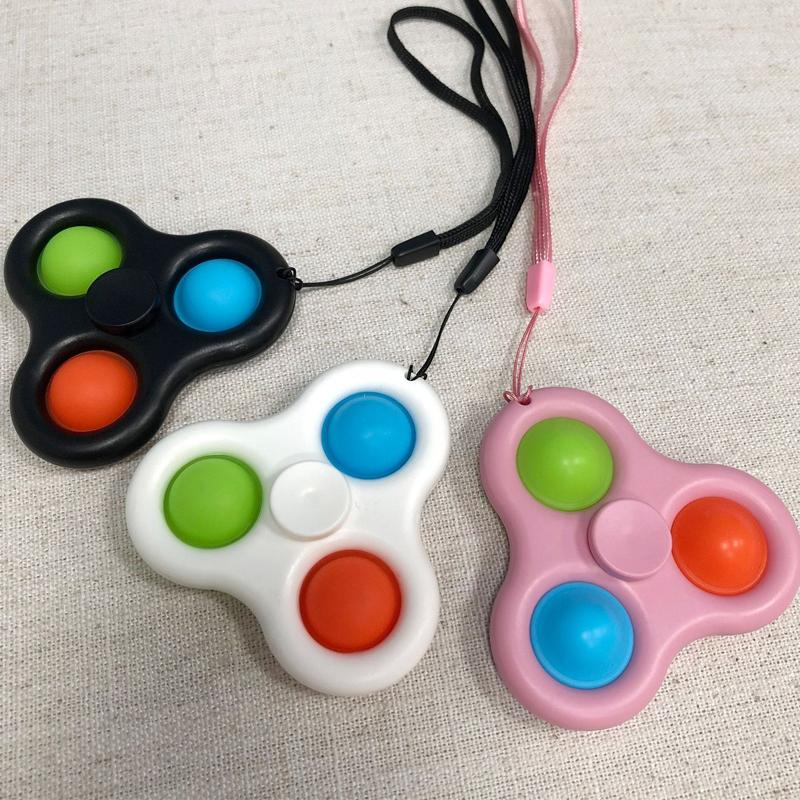 Игрушки для снятия стресса для детей и взрослых, сенсорные игрушки для аутистов, простые игрушки-непоседы с ямочками, брелок