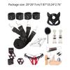 8Pcs Bed Restraints Kit Bondage Bundle Blindfold Handcuffs Whip BDSM Toy Nipple Clip Exotic Sex SM Toys Bundle Body Toy