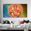 Solid Wood Frame Abstract Elephant God Vintage Hindu Lord Ganesha Canvas Painting Posters and Prints Wall Art Pictures Home Decor