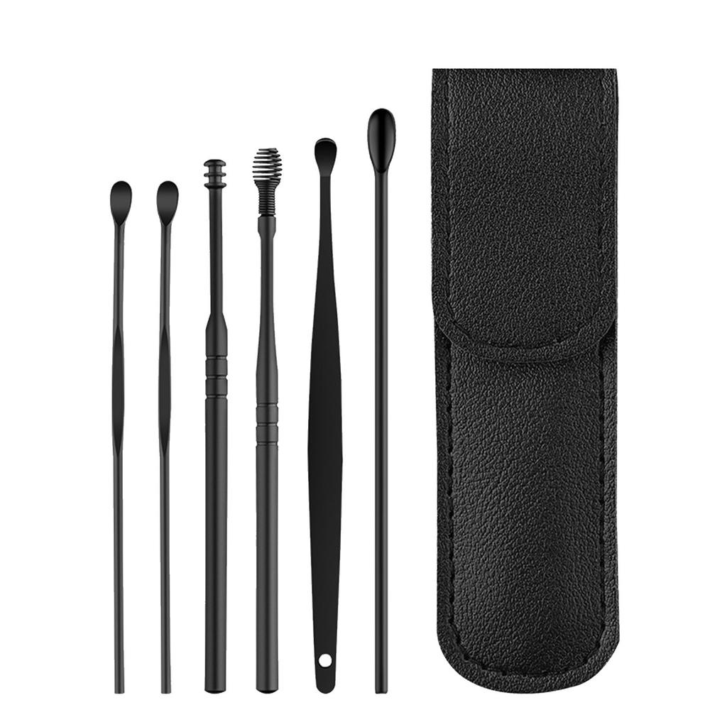 Набор для чистки ушей, безопасный инструмент для удаления ушной серы, набор для удаления ушной серы, простой в использовании, ушной ершик, с коробкой для хранения