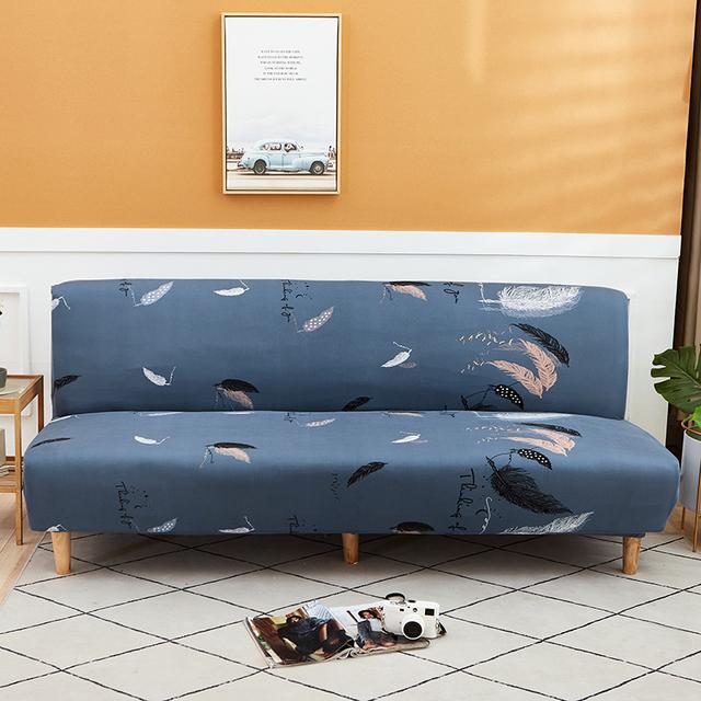 Складной чехол для дивана-кровати для гостиной, безрукие чехлы для диванов, эластичный материал из спандекса, мягкие чехлы
